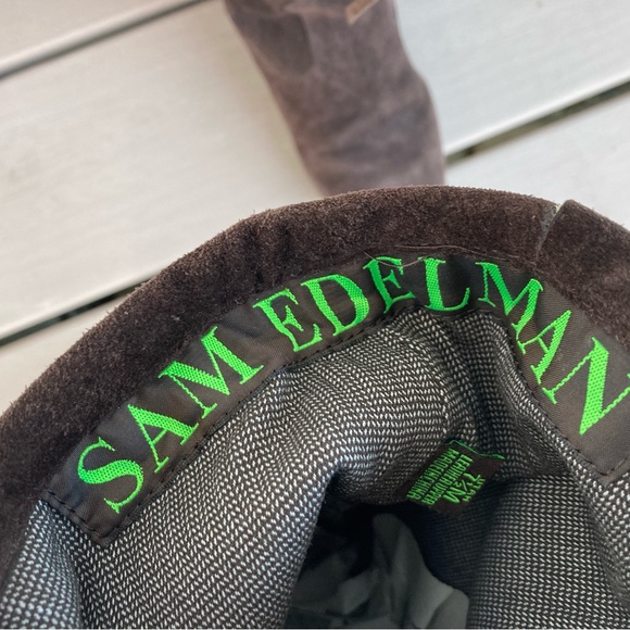 Sam EDELMAN brown SUEDE FRINGE BOOTS Halloween Boho Hippie - Picture 5 of 6